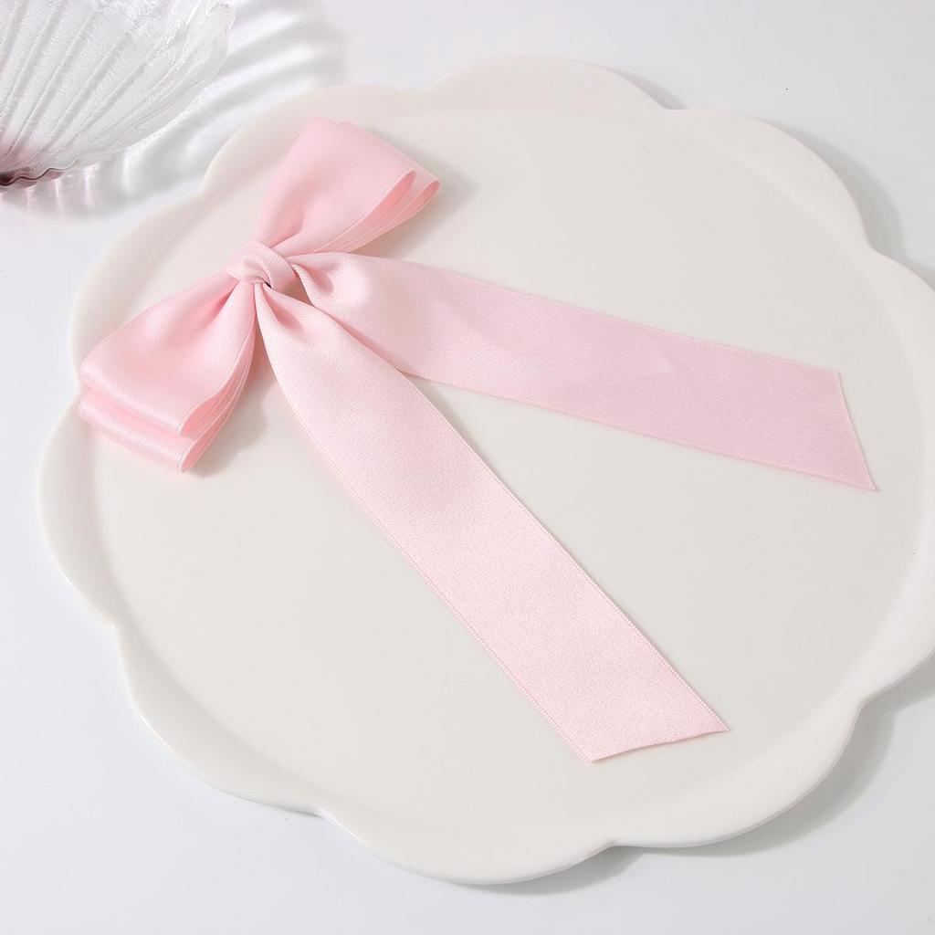 Ballet Style 4cm Bow Duckbill Hair Clip - Sweet Ribbon Hair Accessory