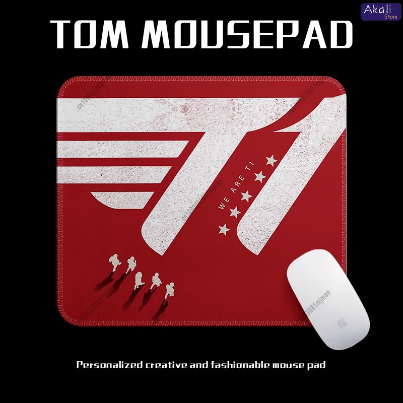 T1 5-Time World Champion Mousepad with Faker Signature LOL Gaming Desk Mat T1 Team Merchandise Personalized Gamer Gift for Fans