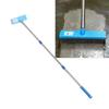 30cm Hvy Duty Steel Wire Broom Stainless Steel Telescopic Handle Outdoor Floor Scrub Brush