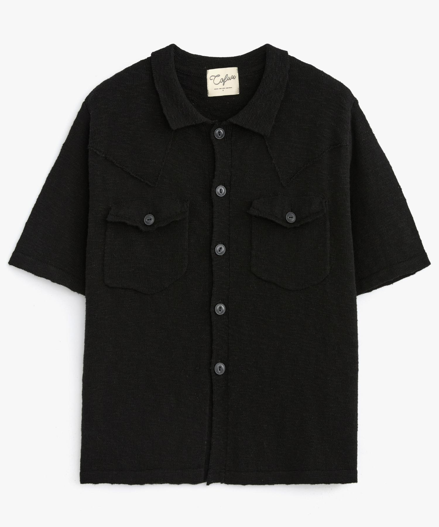 Kofwi Shade Knit Trucker Jacket Black Black/2(M)