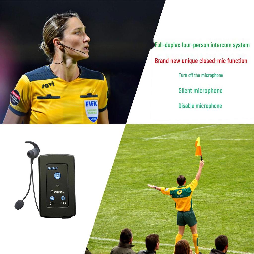 GoRef 4-Person Full-Duplex Bluetooth Referee Intercom