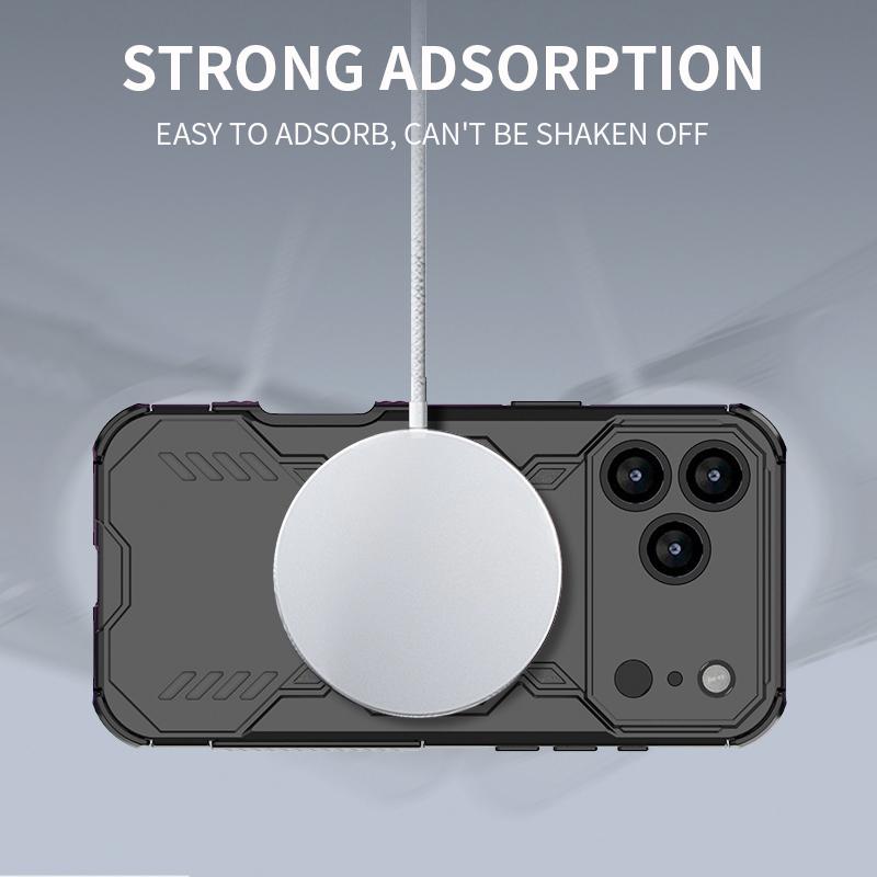 KEYSION Hollow Heat Dissipation Case for MagSafe for iPhone 17 Pro Max Soft Silicone+PC Magnetic Cooling Shockproof Phone Cover