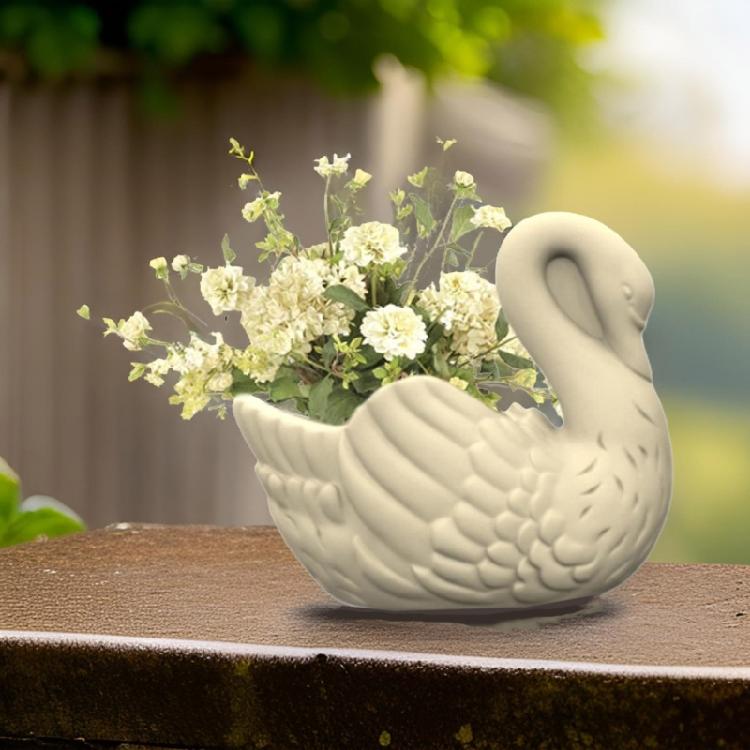 Stylish Cygnus Shaped Sturdy Silicone Mould for Craft Supplies Flower Pots and Pen Holders from Resin Decoration