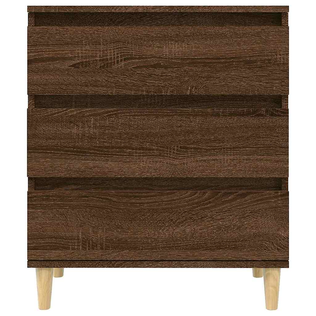 Sideboard in Brown Oak Look 23.6 x 13.8 x 27.6 in (60 x 35 x 70 cm) Engineered Wood