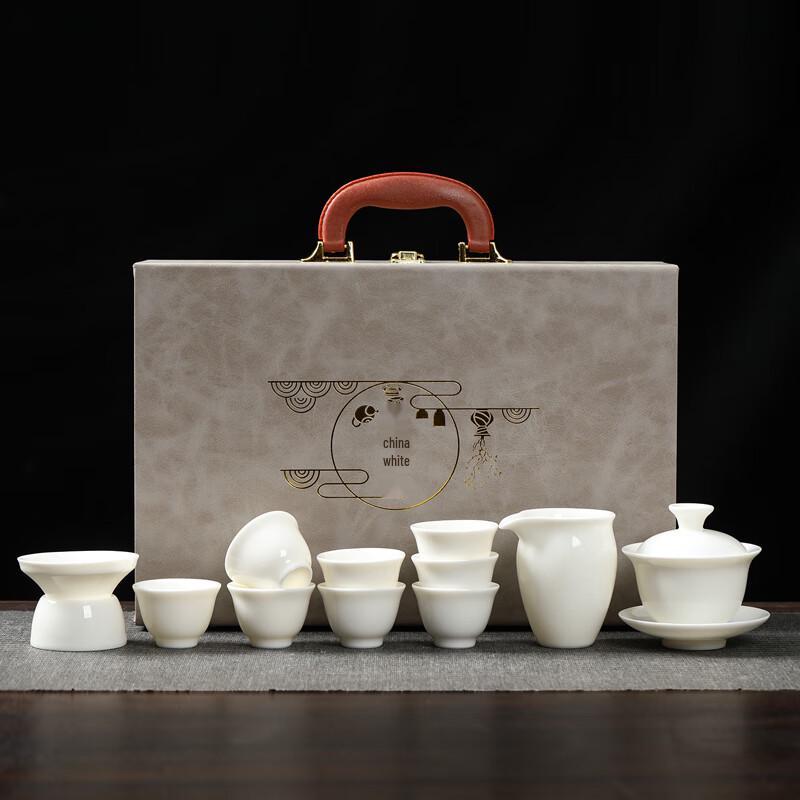 Chinese White Porcelain Gongfu Tea Set