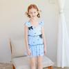 Korean-Style Polka Dot Bow Backless Halterneck Swimsuit for Toddlers and Kids