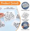 A4 Water-Soluble Adhesive Fabric for Easy-Tear DIY Embroidery with Printable Floral and Grass Patterns