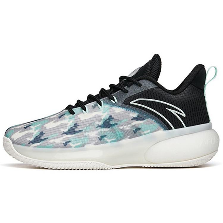 New Anta Cushioning Anti Slip And Wear Resistant Low Top Performance Basketball Shoes Men's White Green Black 112211615-4