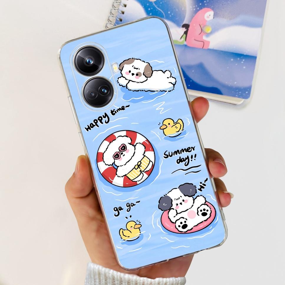 For Realme 10 Pro+ 6.7" RMX3687 Case Cute Cartoon Astronaut Cat Soft Silicon TPU Cover For Realme 10 Pro Plus Bumper Phone Case