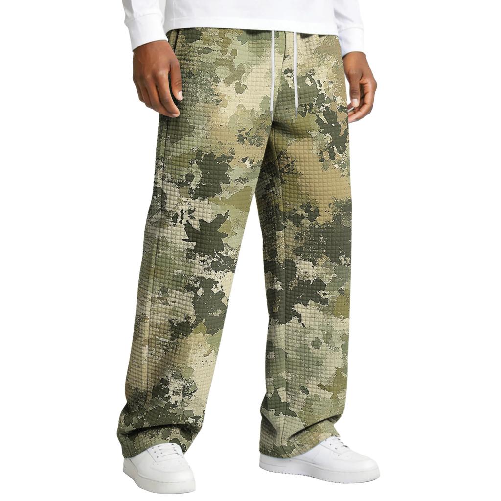 Herren Relaxed Fit Kordelzug Gerades Bein Hose