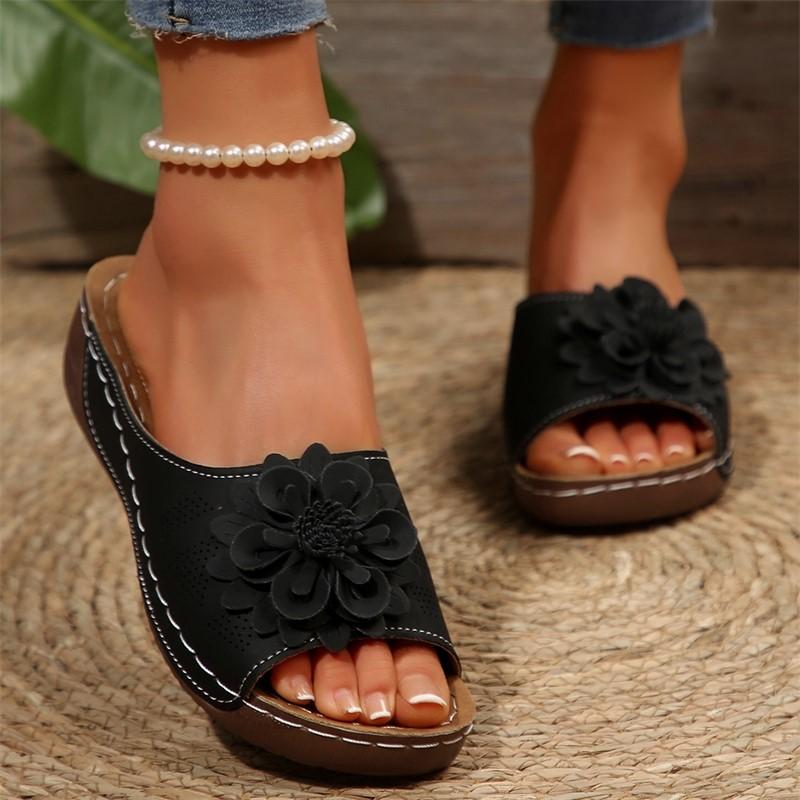 Shoes Sandals Women Summer Plus Size Shoes For Women Slip On Women Shoe Wedge Sandals Ladies Soft Female Footwear Slippers Woman