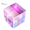 Dreamy Home Window Decoration Mini K9 Crystal Glass Prism Cube, Sun Catcher Optical for Photography Color Mixing Light Refraction, Desktop Decor, Prop