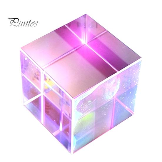 Dreamy Home Window Decoration Mini K9 Crystal Glass Prism Cube, Sun Catcher Optical for Photography Color Mixing Light Refraction, Desktop Decor, Prop