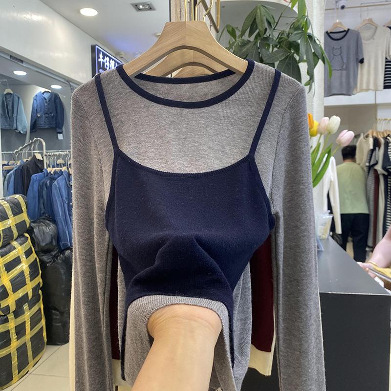 DAFIFY Damenmode, lässig, Herbst/Winter, einfarbig, mit Druck, lange Ärmel, O-Ausschnitt