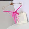 Open Thongs for Women Crotchless Embroidery G String Tanga Lace Briefs Transparent Sexy Lingerie