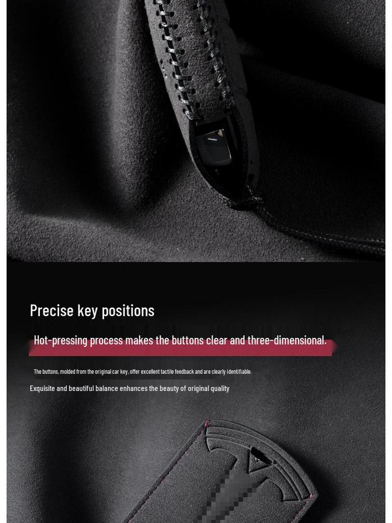 Tesla Key Card Holder for Model 3/Y - Stylish Suede Bag for Men and Women