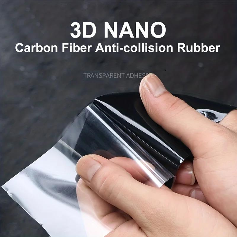 3D Carbon Fiber Sticker Tape Car Wrap Threshold Protective Film Anti Scratch Waterproof Matte Black Nano Sticker For Car BodyPinstriping Tape 3