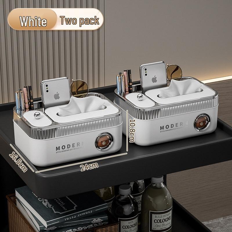 HANDUNYOU Light Luxury Multi-functional Tissue Box - 2 Pack