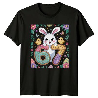 Cute Bunny Chick Donut 67 TShirt 67th Birthday Milestone Age