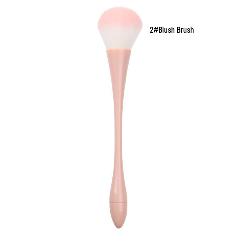 

Большая пушистая кисть для макияжа - Длинная ручка, Дизайн с узкой талией для рассыпчатой пудры и румян