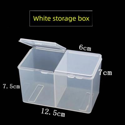 Nail Wipe Storage Box Cotton Pad Storage Box Independent Double-Compartment Nail Wipe Container Cotton Swab Stick Storage Box