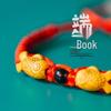 Dragon Boat Festival Zodiac Bracelet: Handmade Red Woven Rope with Double Fish Charm