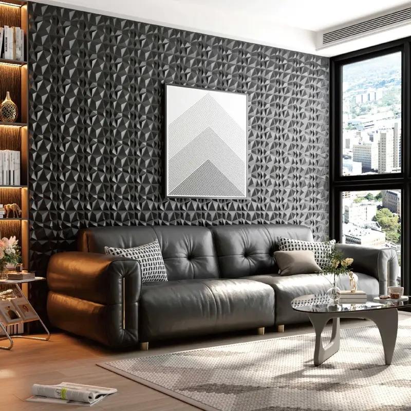 3D PVC Self-adhesive Wall Panels - Perfect for Living Room, Bedroom, Kitchen, TV Background, Hallway  Office Decor, 11.8x11.8 In