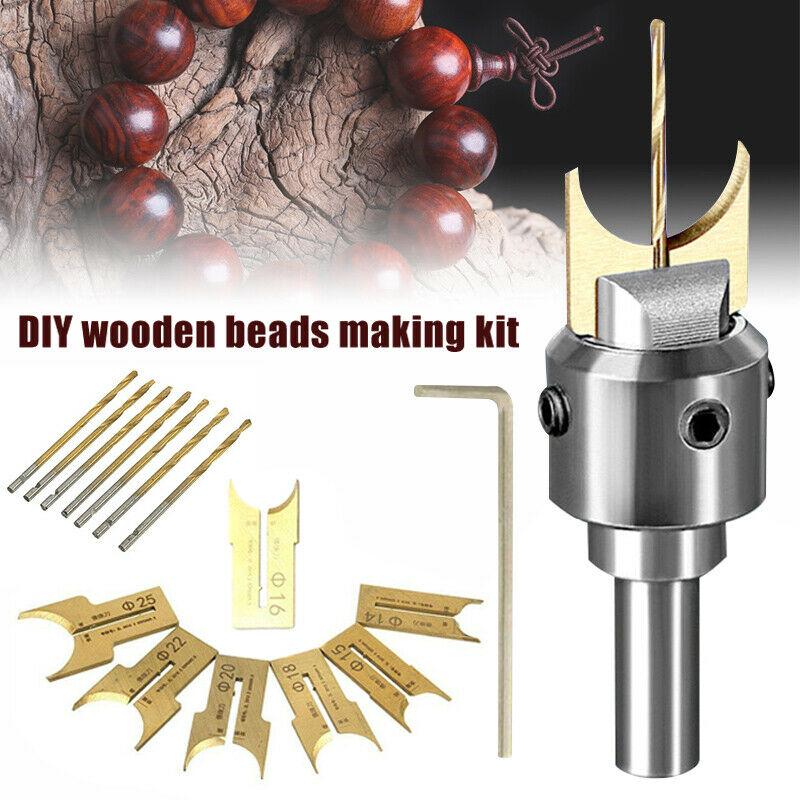 Buy Wood Bead Maker Beads Drill Bit Milling Cutter Set Woodworking Tool