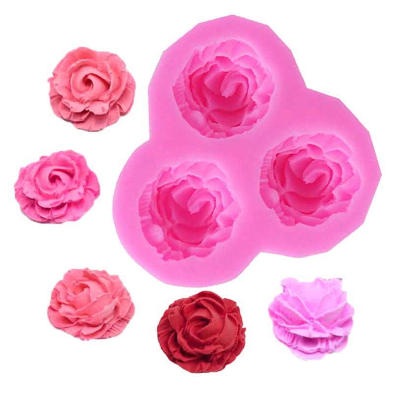 3D Flower Cake Mold Peony Flower Silicone Mold Cake Candy Baking Mold Chocolate Ice Cube Mold Kitchen Dessert Baking Tool