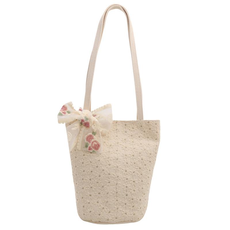 Summer Beach Tote Bag With Flower Print Water Bucket Style For Casual Daily Use