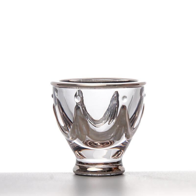 Hand-painted Light Luxury Crystal Shot Glass 10ml Mini Crystal Wine Glass White Wine Sake Whiskey Vodka Cup Suitable 10ml серебряный