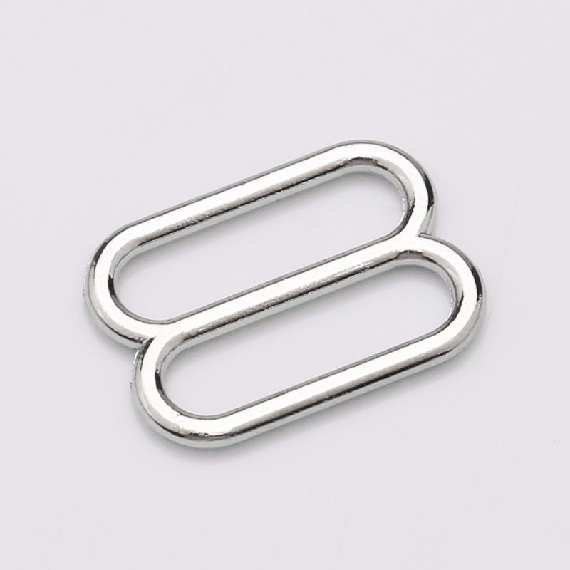 Rubber-Coated Alloy Bra and Swimsuit Strap Adjustment Buckles with O-Ring.