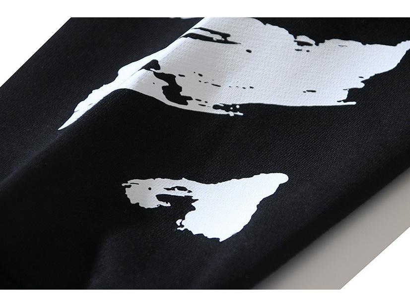 Europejsko-Amerykańska Modna Marka 320g Bluza z Kapturem Kurtka Kardigan z Nadrukiem Strzałka Graffiti