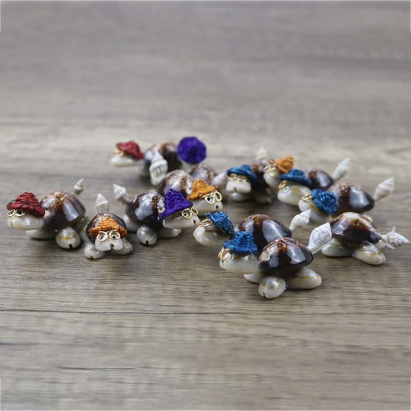 2Pcs Cute Cartoon Little Turtle Sea Shells Art Craft Natural Small Tortoise