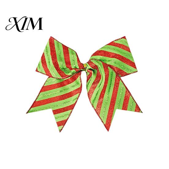 Christmas Tree Topper Decorations 2Pcs Polka Dot Bow Decor, European Style Ribbon Ornament for Large Hanging Bows Windows Gift Box Wreath, Festive