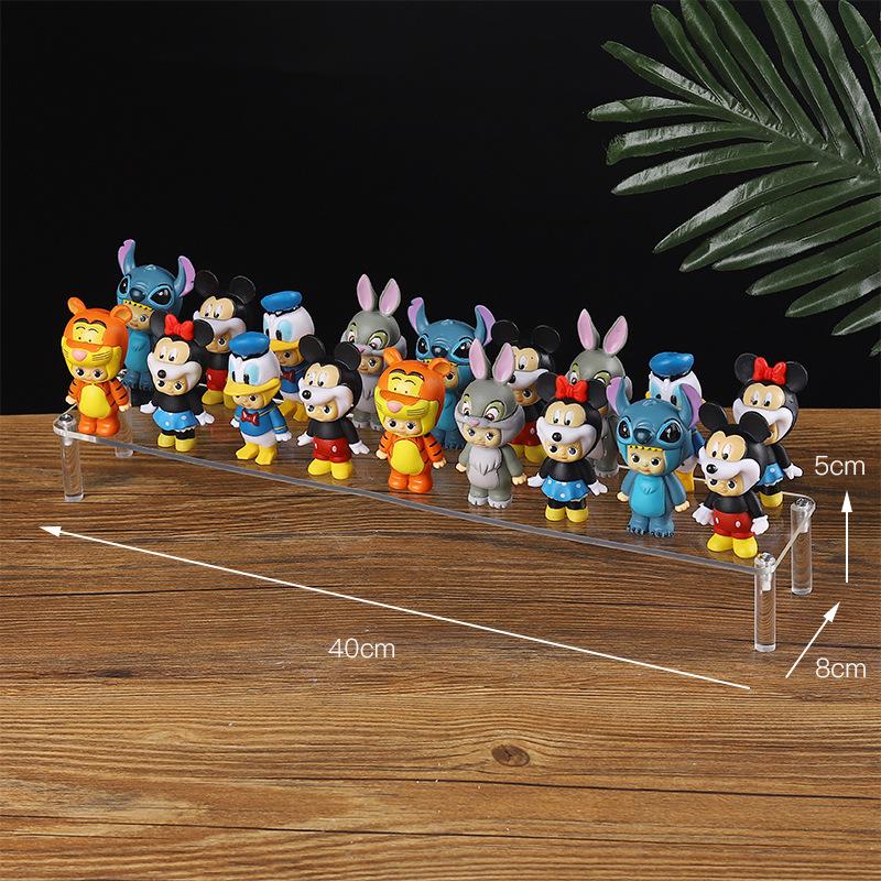 Clear Acrylic Tiered Display Stand for Figurines, Dolls & Jewelry