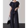 Demana Linen Lyocell Blend Summer Two-Piece Set