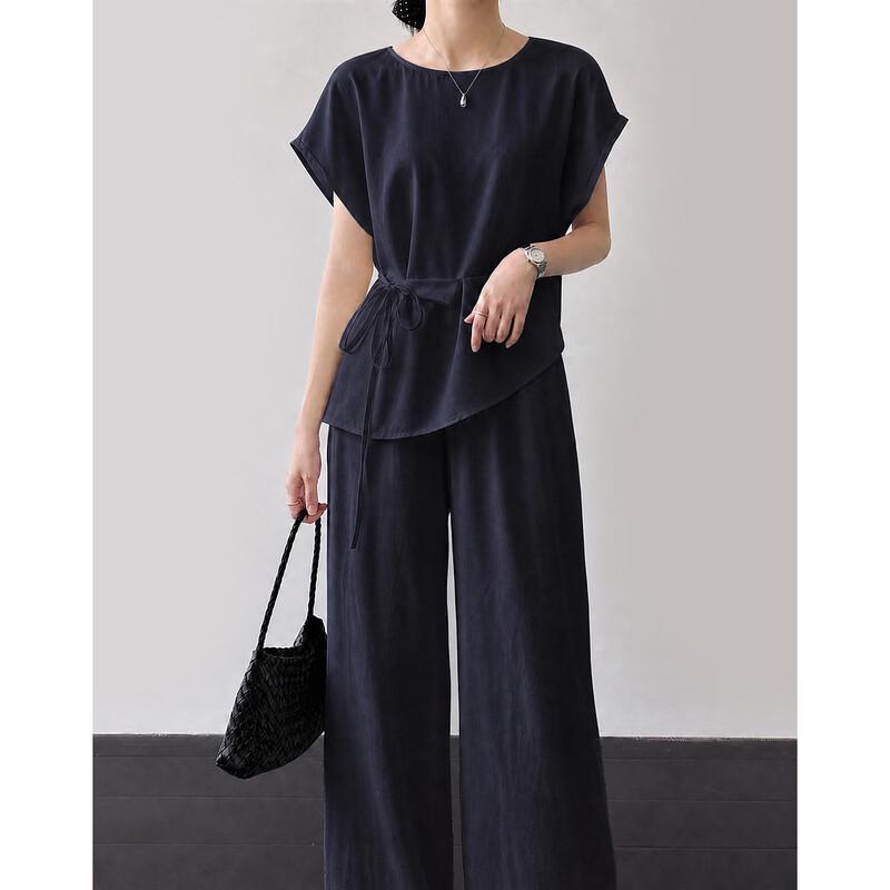 Demana Linen Lyocell Blend Summer Two-Piece Set