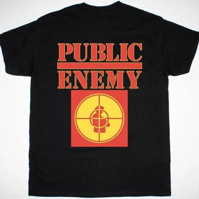 LOGO PUBLIC ENEMY band Cotone Nero Tutte le Taglie Unisex T-shirt Top magliette Uomo Donna