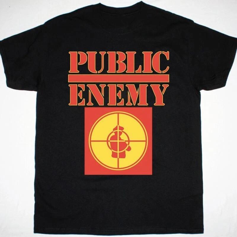 PUBLIC ENEMY LOGO band Cotton Black All Size Unisex T shirt Tops tees Men's Women's