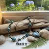 Ethnic Style Beaded Necklaces Bohemia Sweater Chain Fashion Jewelry Ceramic Chain  For Women