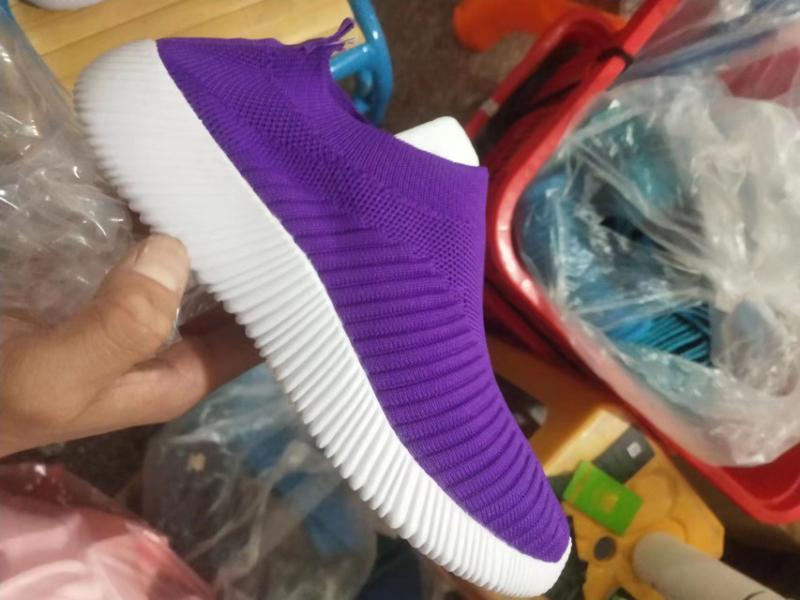 Fashion Comfortable And Breathable Elastic Socks Shoes Flat Socks And Casual Lightweight Flying Woven Footwear Women's Shoes Versatile