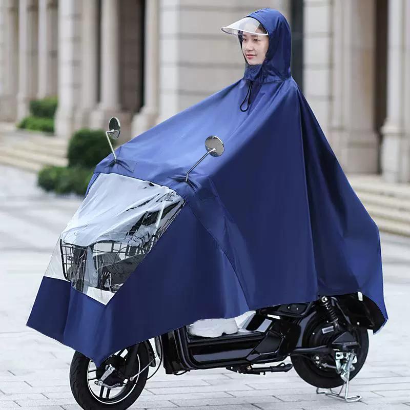 Impermeabile per Moto, Poncho per Veicoli Elettrici, Impermeabile Lungo a Copertura Totale per Biciclette Elettriche, Protezione Pioggia Intensa, Impermeabile Taglia Unica per Uomo e Donna