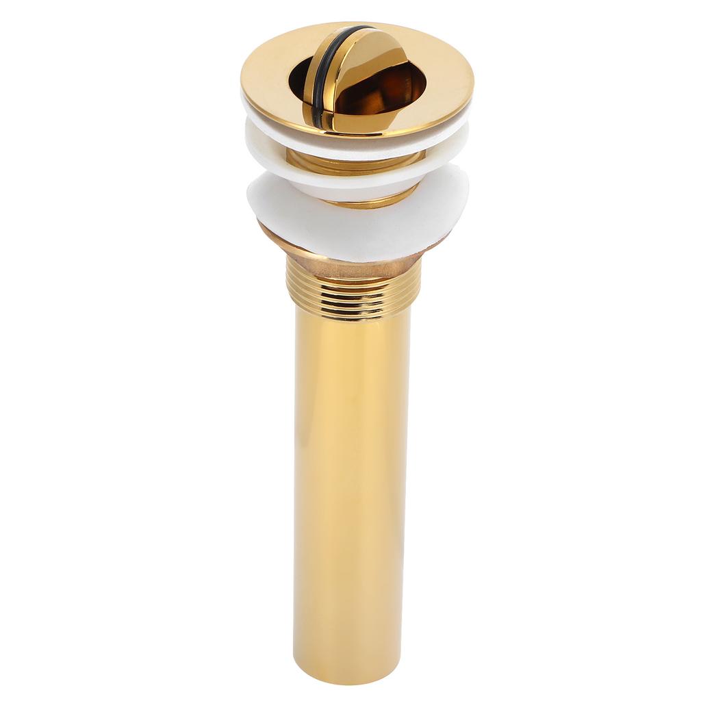 Wash Basin Sink Drain Anti Clogging Bathroom Drainer Stopper Accessories Non Overflow Gold(Flap
