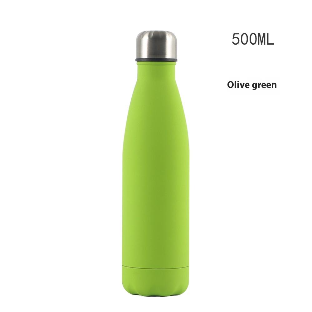 500ml doppelwandiger Edelstahl-Isolierbecher, Cola-Flasche mit großem Fassungsvermögen, Sport-Wasserbecher