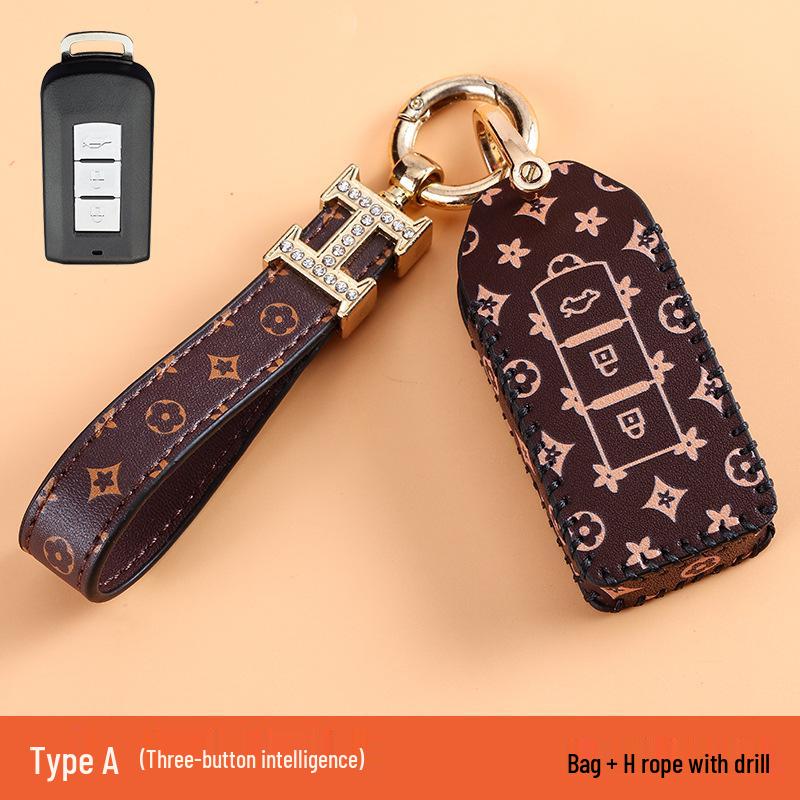 High-End Key Case for Mitsubishi Outlander, ASX, Eclipse Cross, and Pajero Sport.