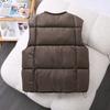 Puff cotton vest women's short sleeveless vest thickened warm loose versatile vest jacket women's small women's clothing