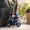 Breloc Motocicletă Design Mini 2D Plat Locomotivă Pandantiv Bărbați Farmec Agățat Geantă Decor Chei