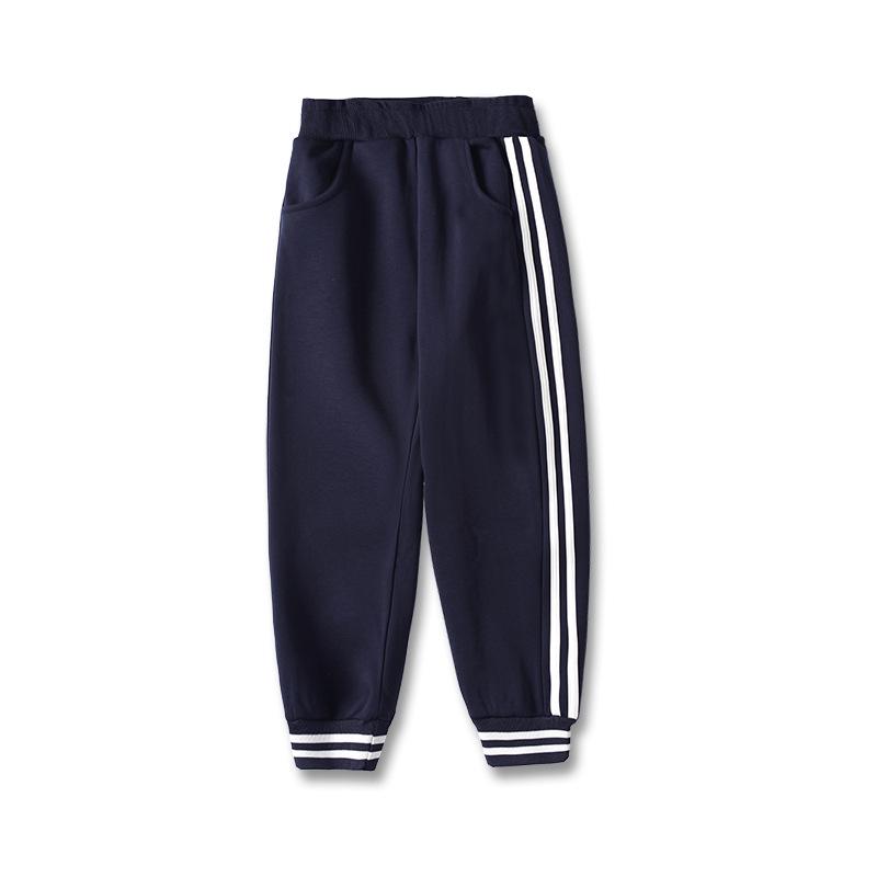 Donkerblauwe fluwelen gevoerde schoolbroek voor kinderen voor Herfst/Winter