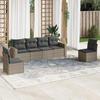 VidaXL Garden Lounge Set with Cushions 6 Pcs, Sofas with Adjustable Feet, Outdoor Furniture Set Patio Terrace, 3251147